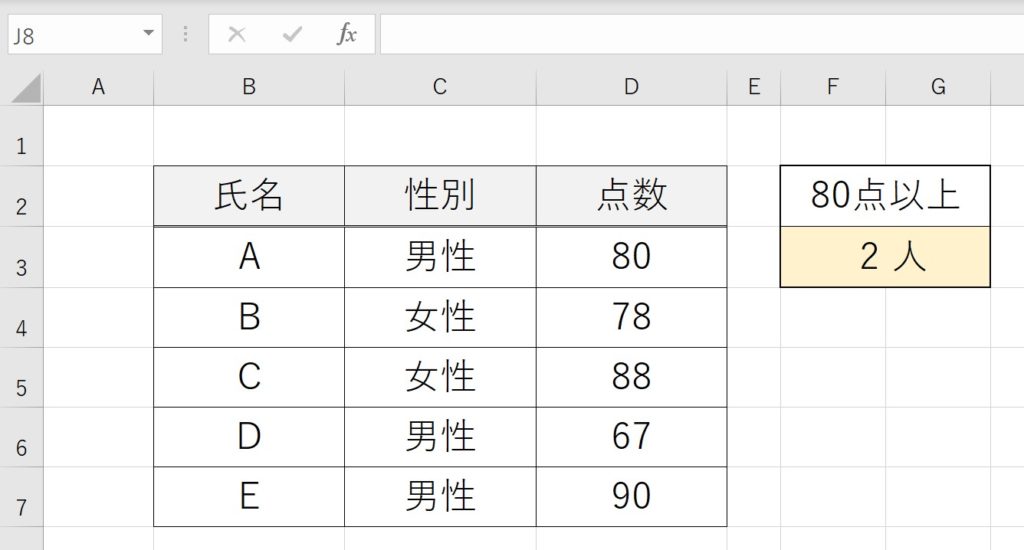 COUNTIF関数の使い方-4